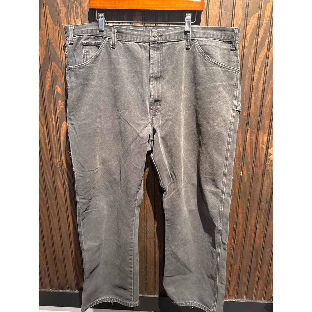 Dickies Mens Faded Black Carpenter Pants Relaxed Fit Utility Workwear Trousers